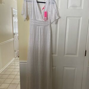 Lilly Pulitzer White Lace Maxi Dress